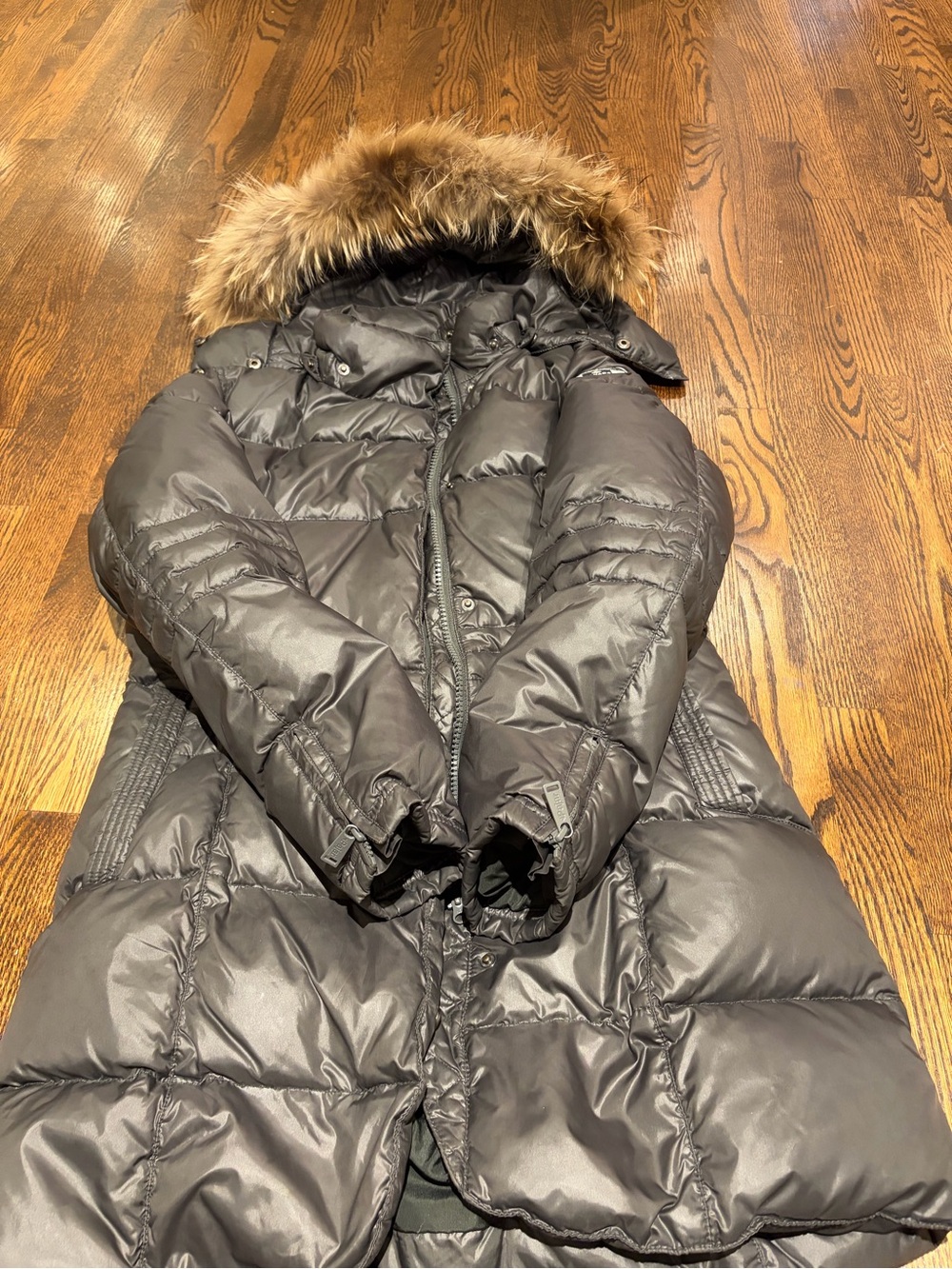 Pajar Women's Gray Puffer with removable Fur Hood Trim